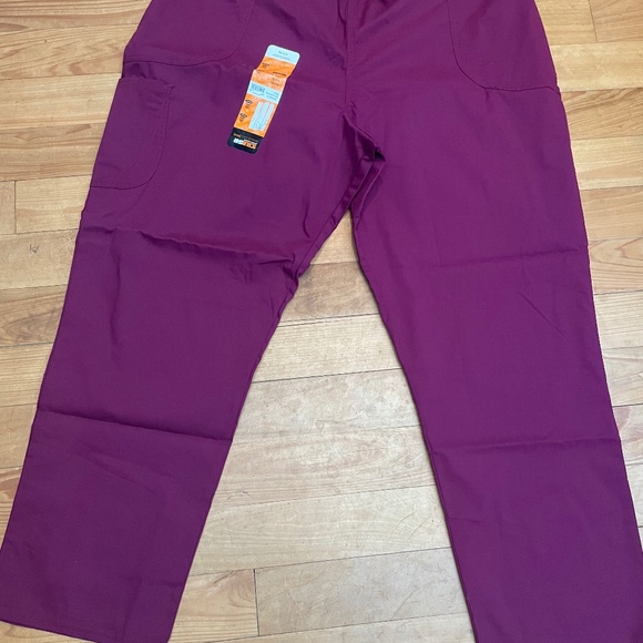 2xl 2 way stretch scrub pants new dark purple - Picture 1 of 4